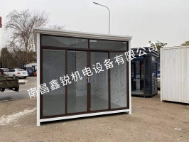 南昌老舊小區改造解放西路周天公寓3.1-4.4-2.7高 異性售貨金屬雕花版崗亭
